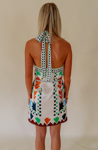 CIEBON LILA HALTER MINI DRESS