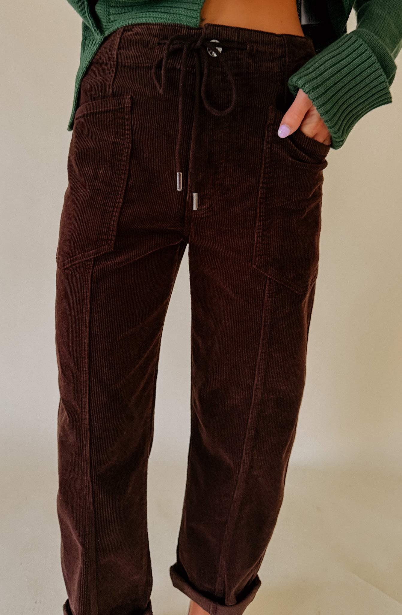 DAZE VILLA PANT IN CHOCOLATE CORD