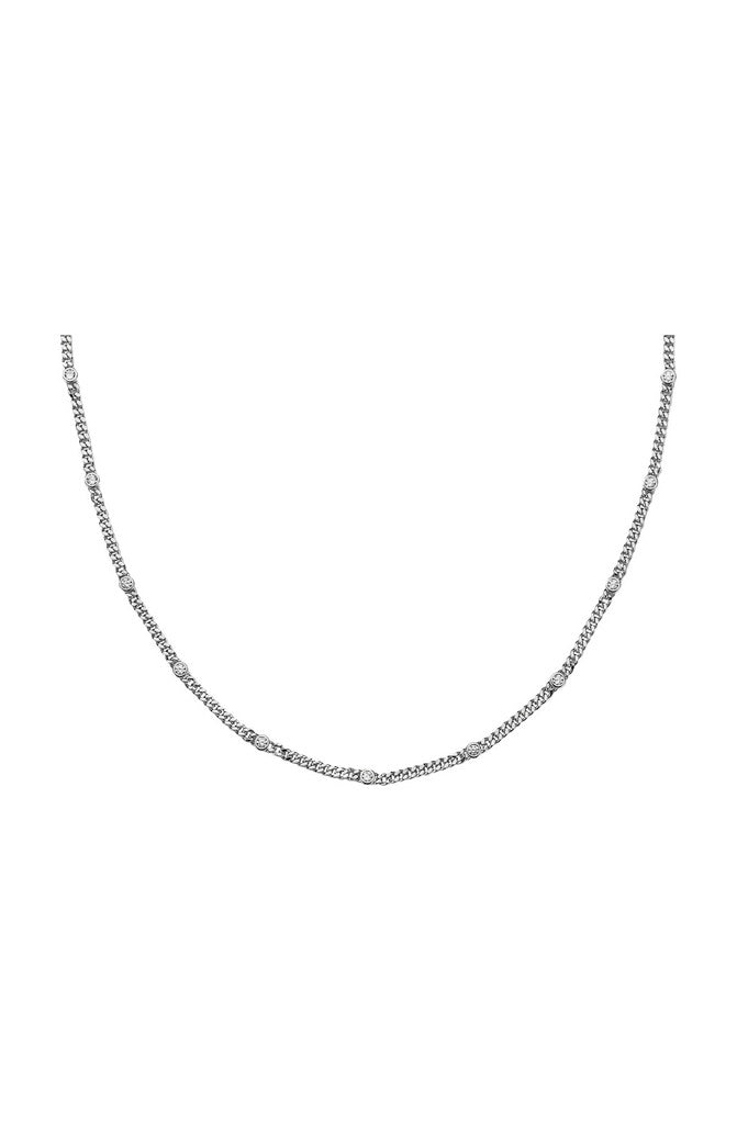 BRENDA GRANDS SILVER CZ CHOKER