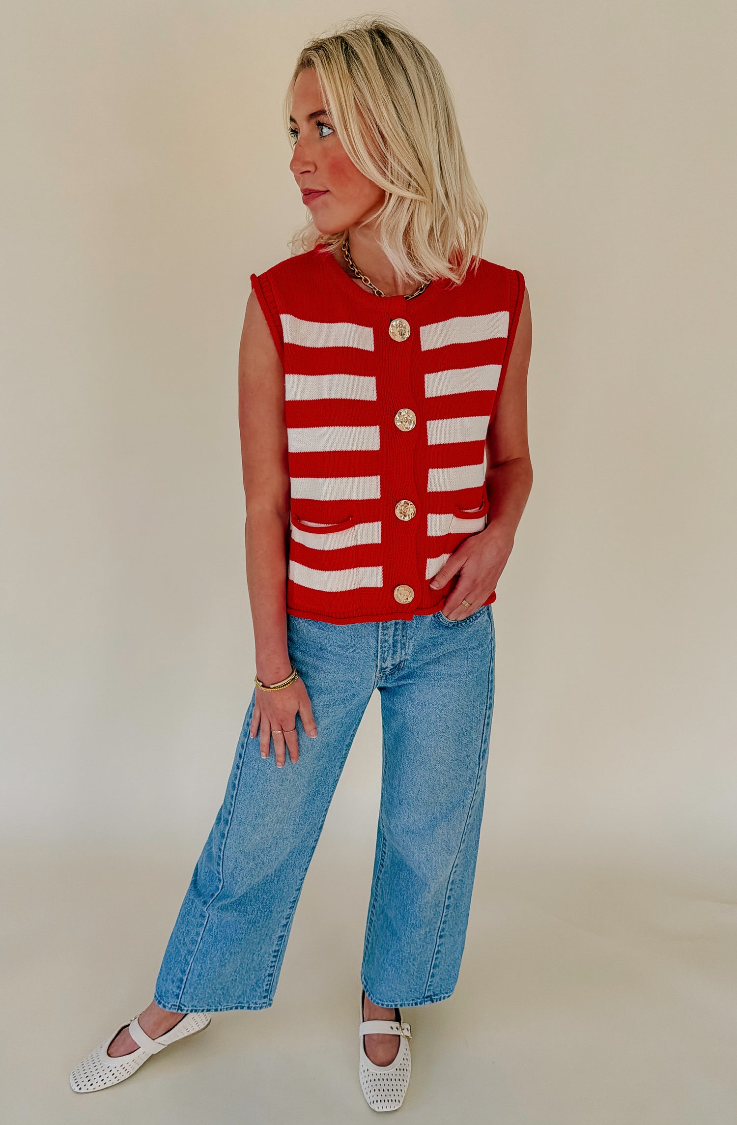 STRIPED TO PERFECT SWEATER TANK