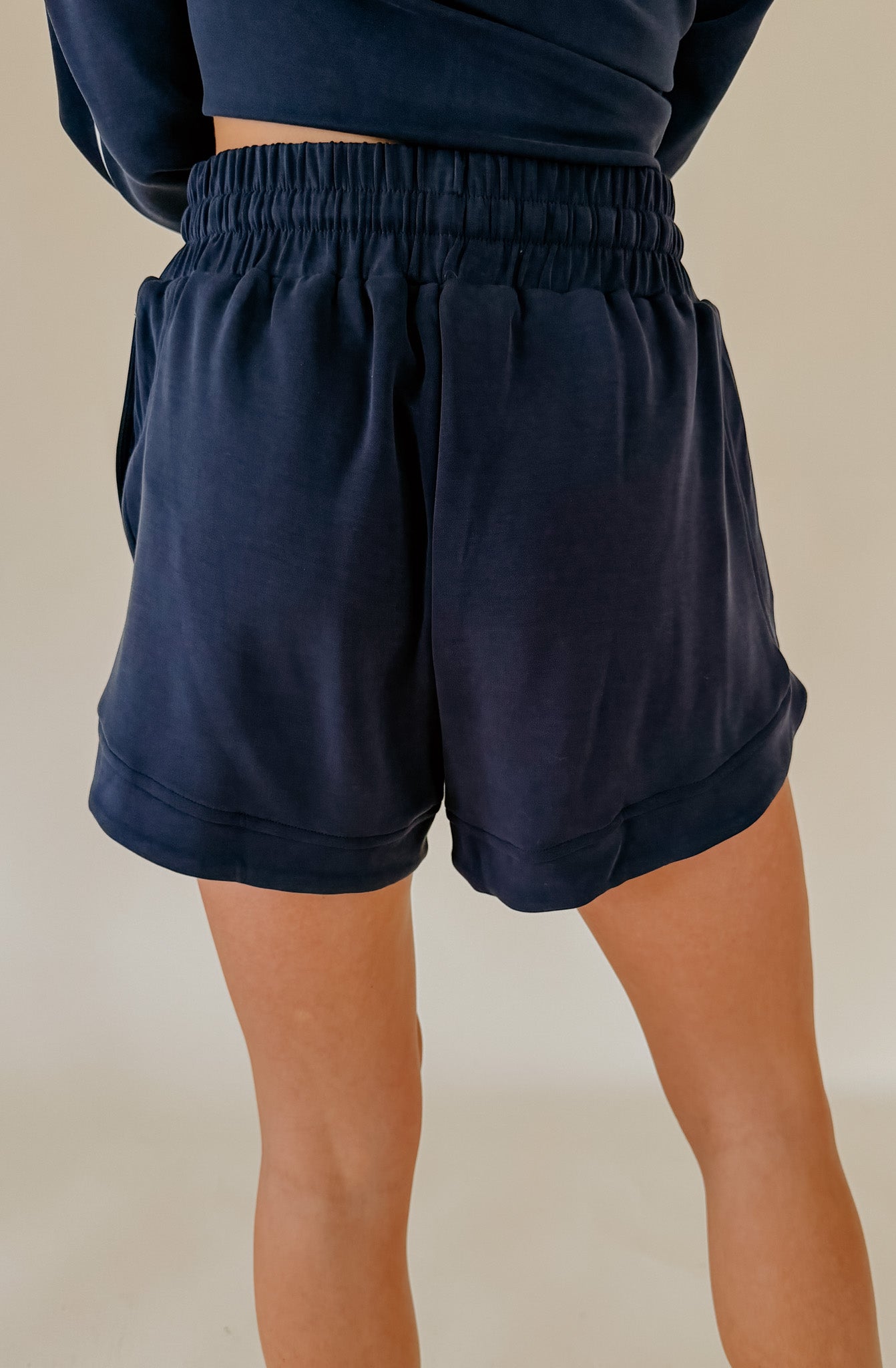 LOUNGING OUT ELASTIC WAIST SHORTS