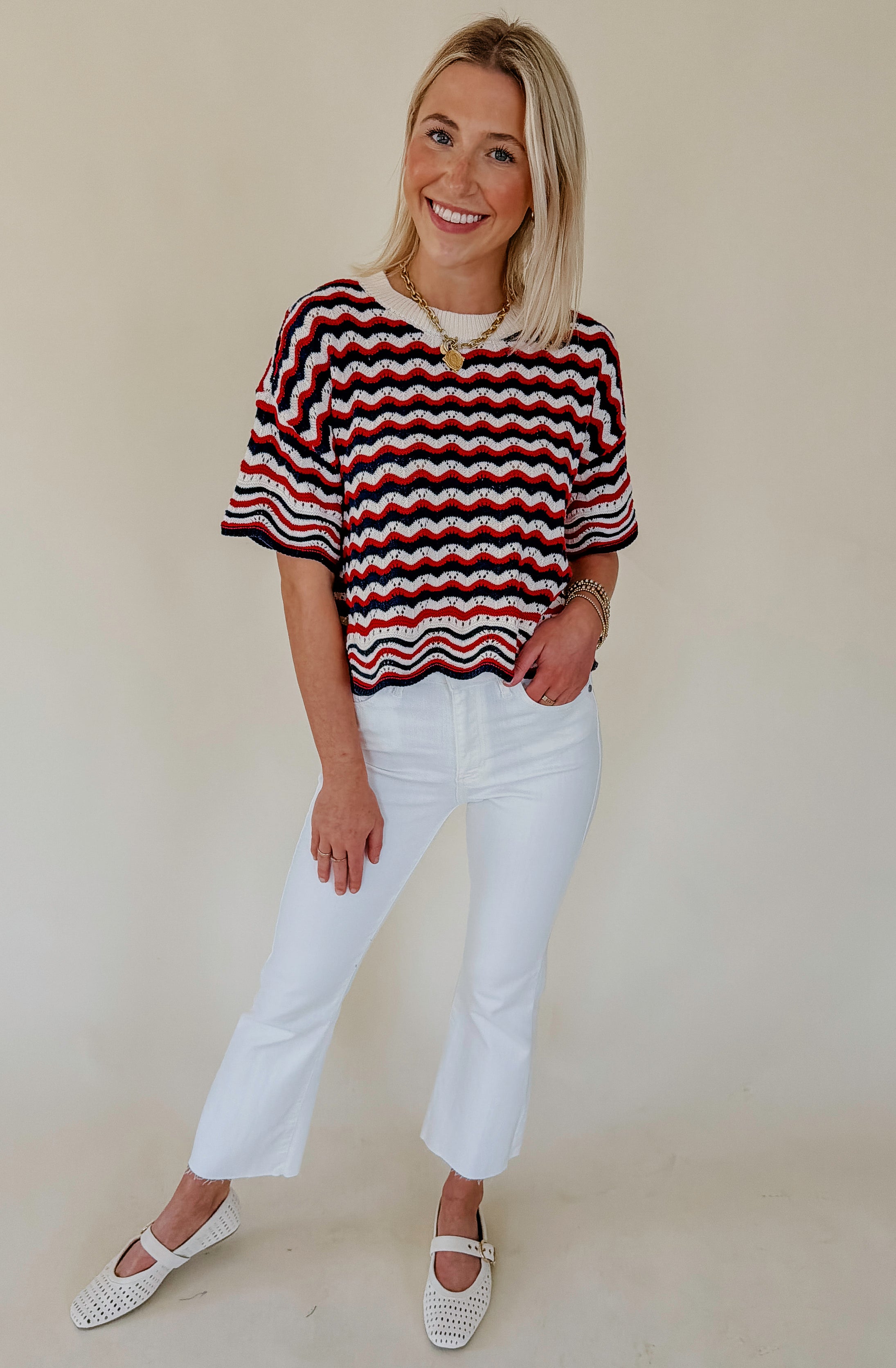 WAVE AFTER WAVE LOOSE KNIT SWEATER