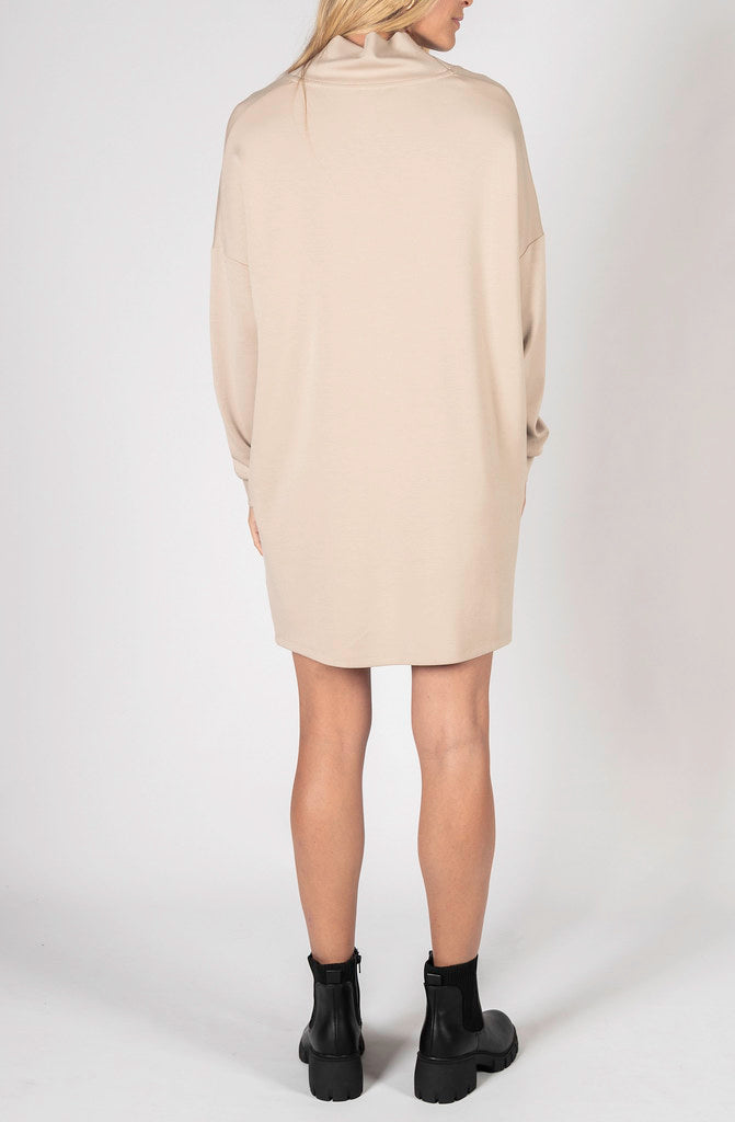 THE MONICA COWL NECK DRESS WITH POCKETS