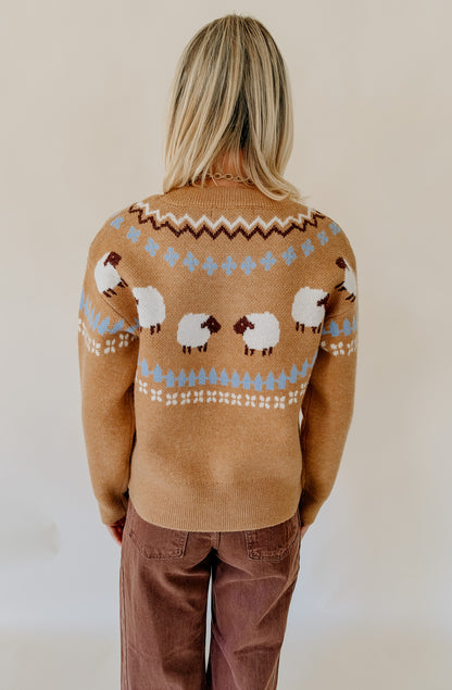 ENGLISH FACTORY SHEEP FAIR ISLE SWEATER