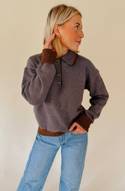 THE WHIT COLLARED HENLEY SWEATER