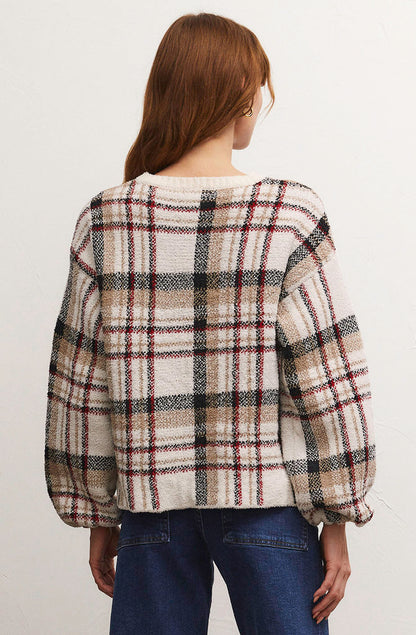 Z SUPPLY SOLANGE PLAID SWEATER