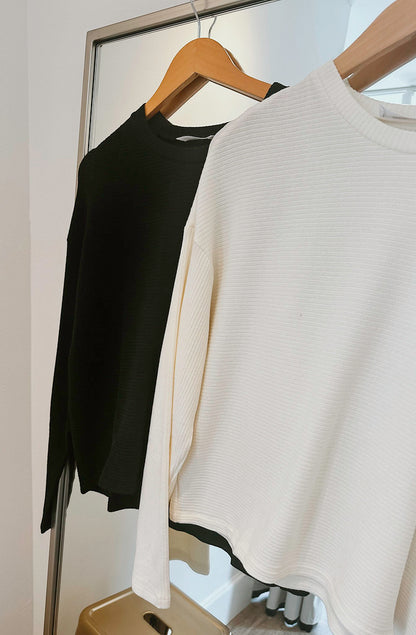 ON THE REGULAR RIBBED LONG SLEEVE TOP