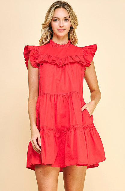 TOP TIER TIERED DRESS