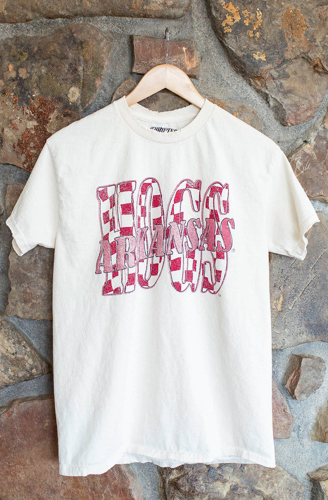 HOGS TWISTED CHECKED FULL LENGTH TEE