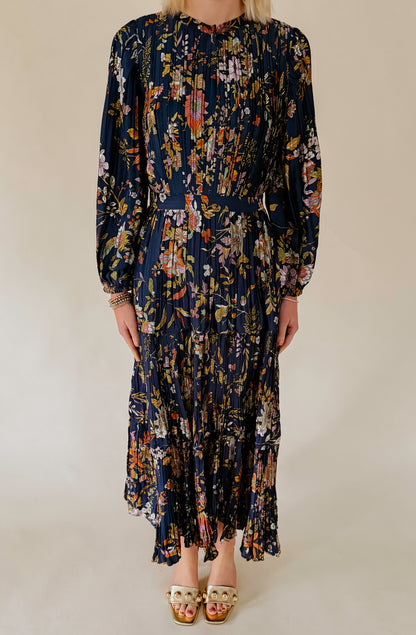 THE AMBER PLEATED MIDI DRESS