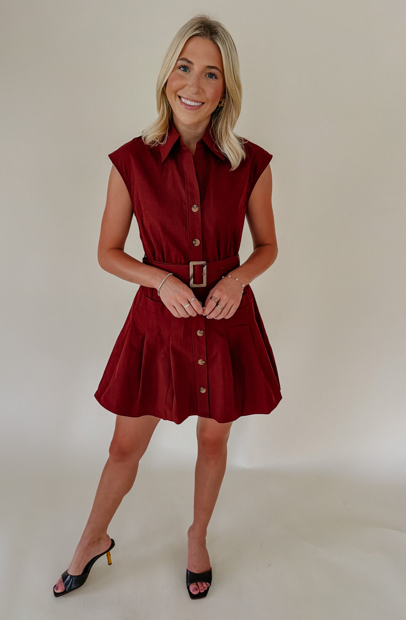 DONNA BELTED SHIRT DRESS