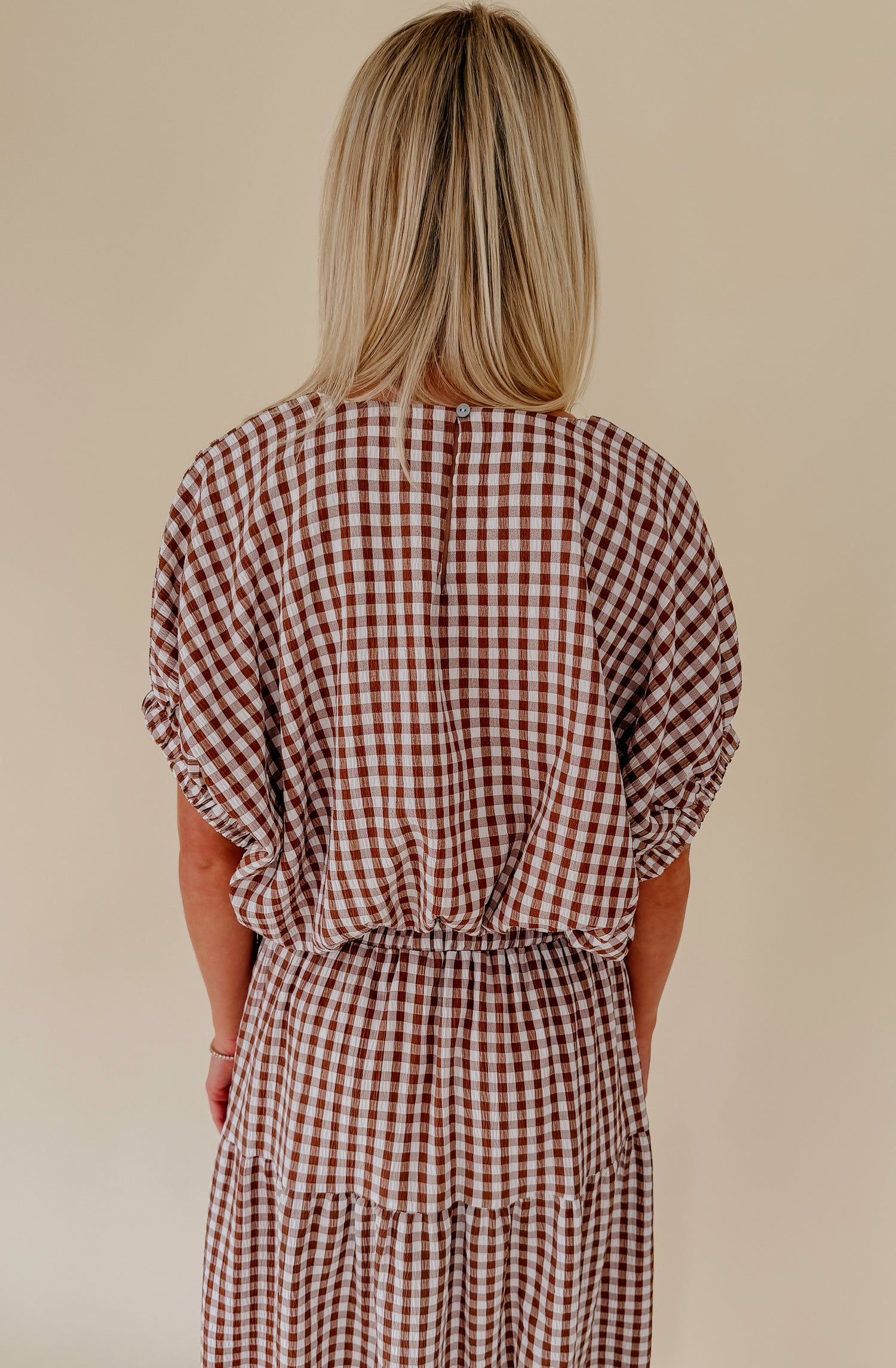 PLAID TO MEET YOU GINGHAM TOP