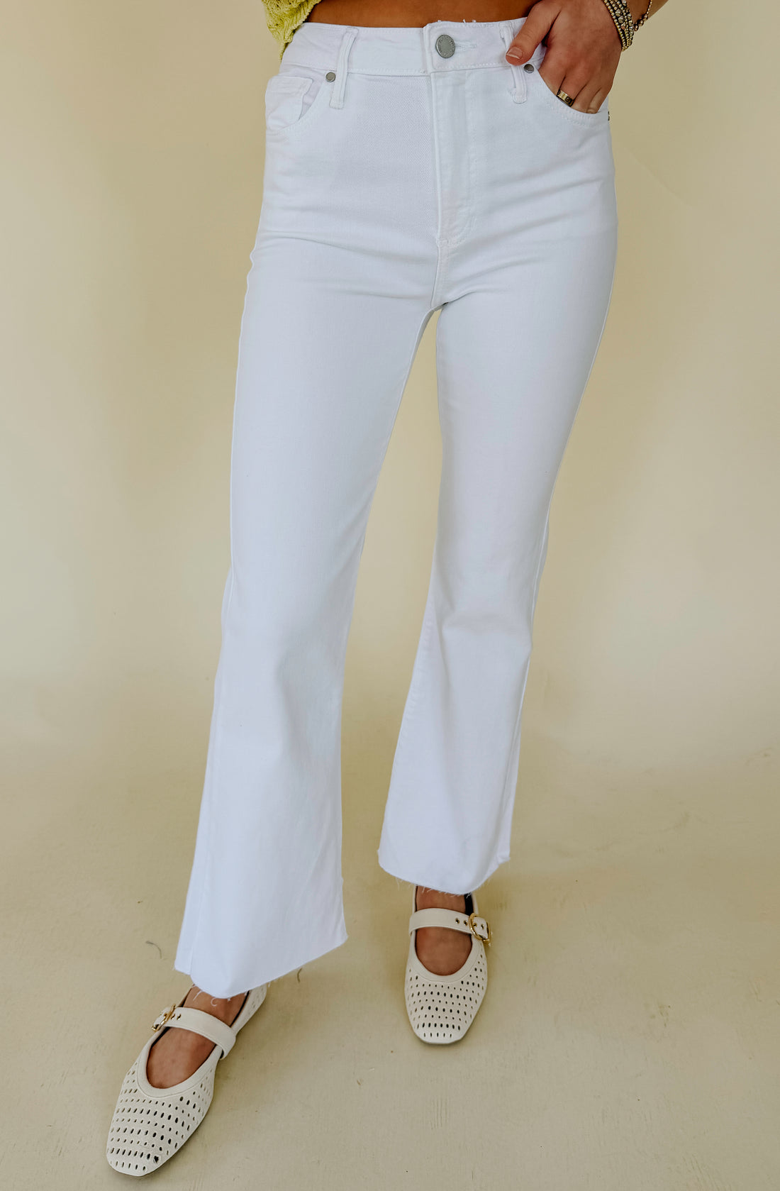 JUST BLACK CROPPED FLARE TALL DENIM