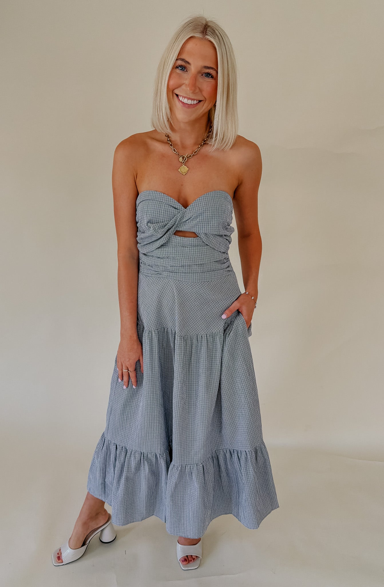SAINT TROPEZ STRAPLESS MIDI
