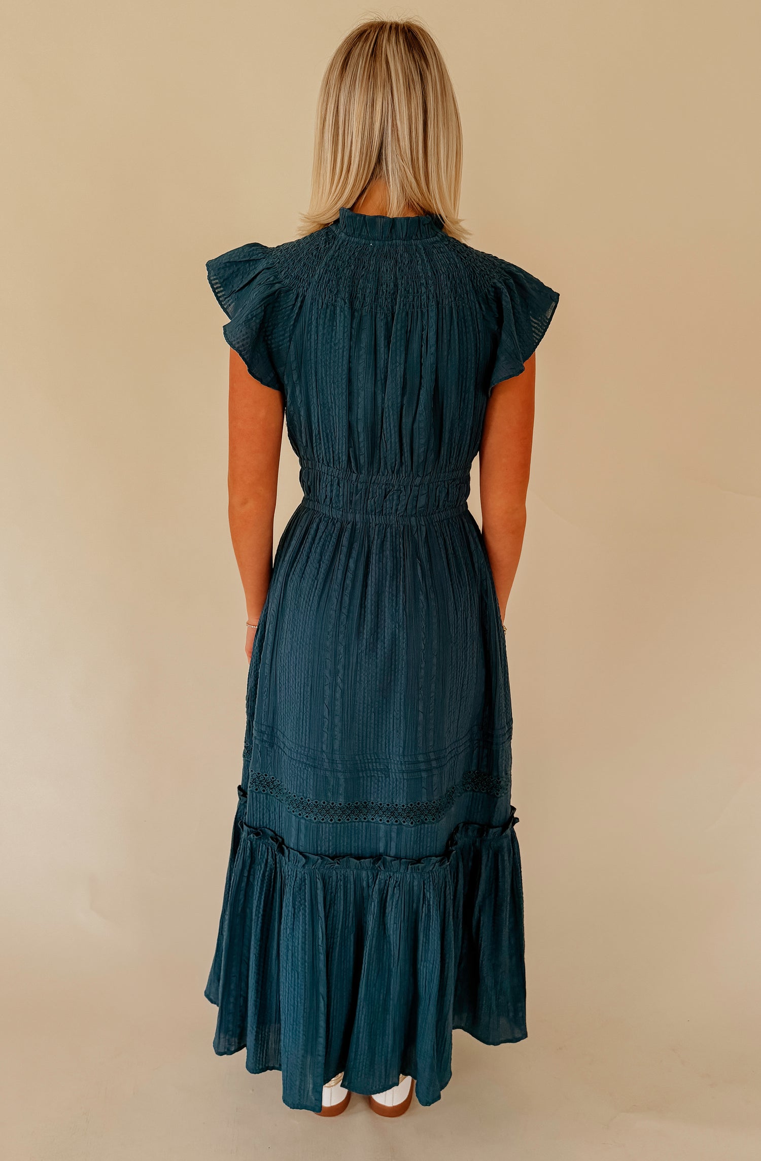 CLEOBELLA INDIRA ANKLE DRESS MAJORCA BLUE / M CLEOBELLA INDIRA ANKLE DRESS MAJORCA BLUE / M