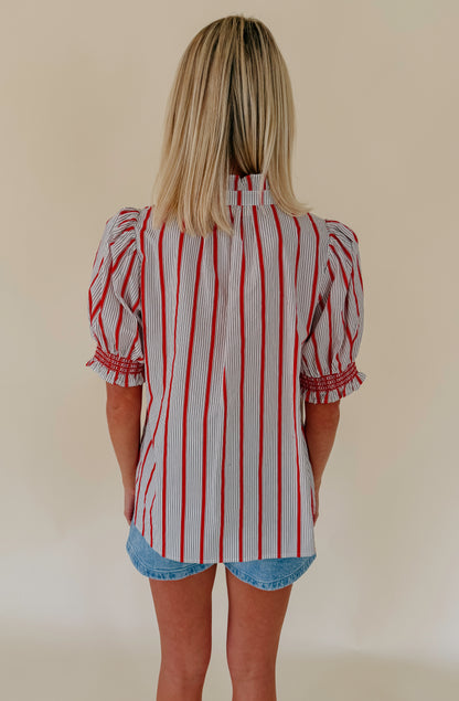 TIME FOR YOU BUTTONED BLOUSE