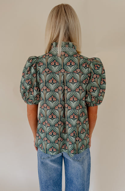 SEPTEMBER BREEZE BUTTONED BLOUSE