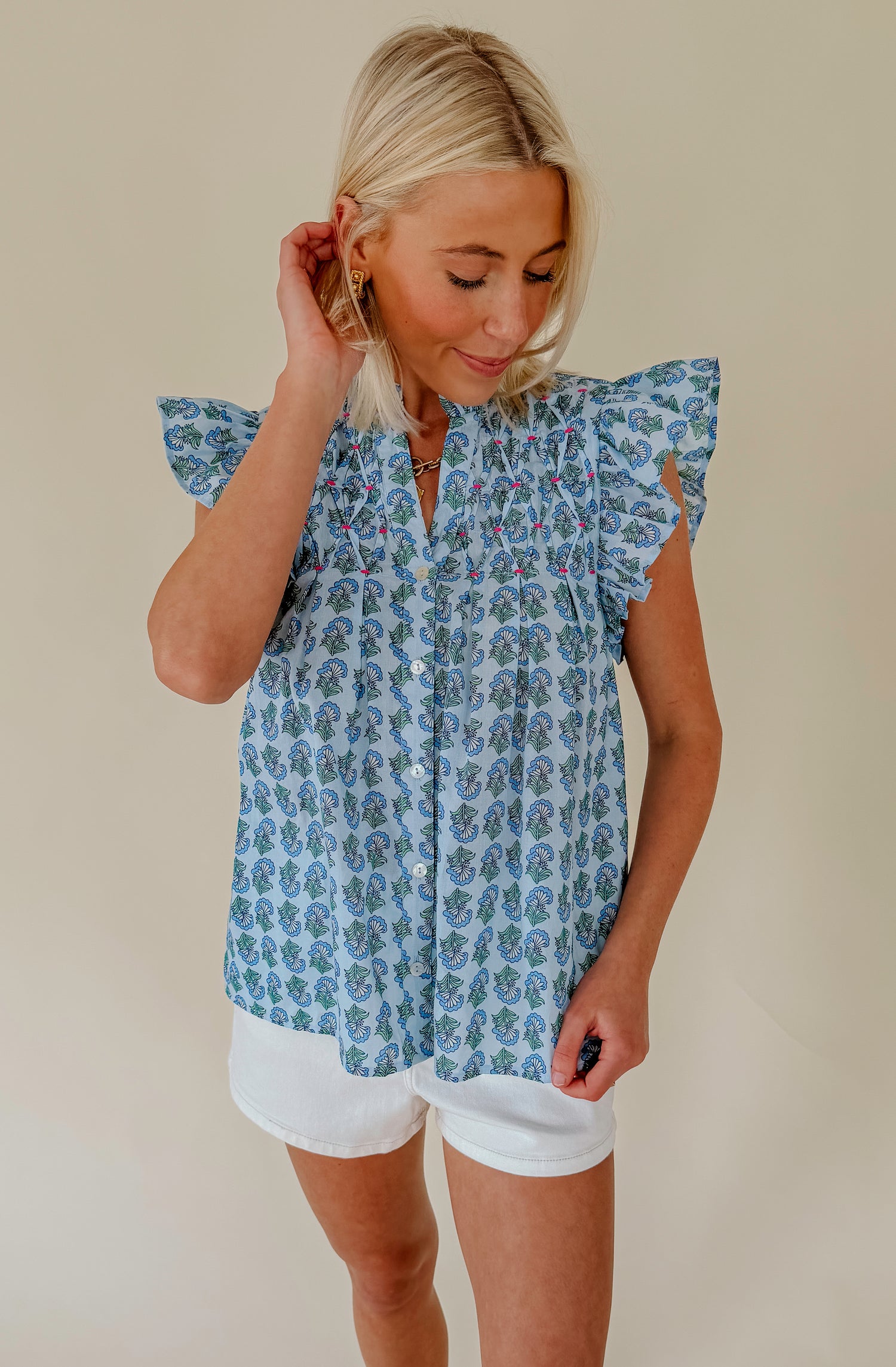THE CAROLINA PRINTED BLOUSE