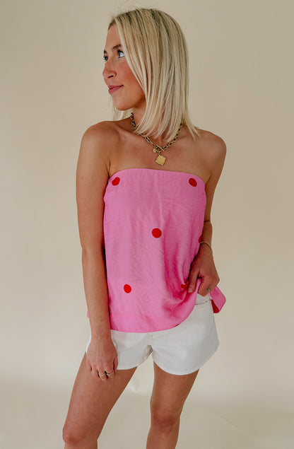 JUST A BREEZE STRAPLESS TOP