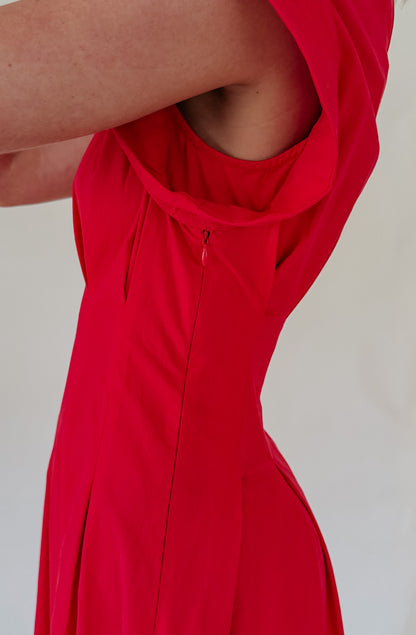 THE ONE OF A KIND POPLIN BLEND MIDI DRESS