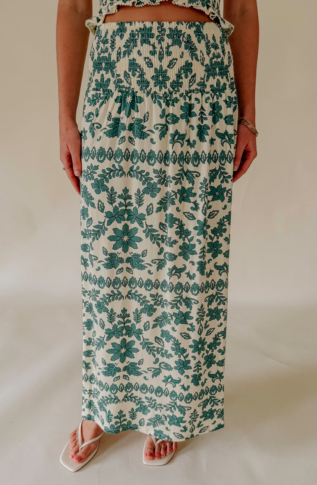 Z SUPPLY LEYA TERA PAISLEY SMOCKED SKIRT