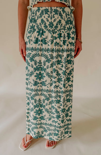 Z SUPPLY LEYA TERA PAISLEY SMOCKED SKIRT