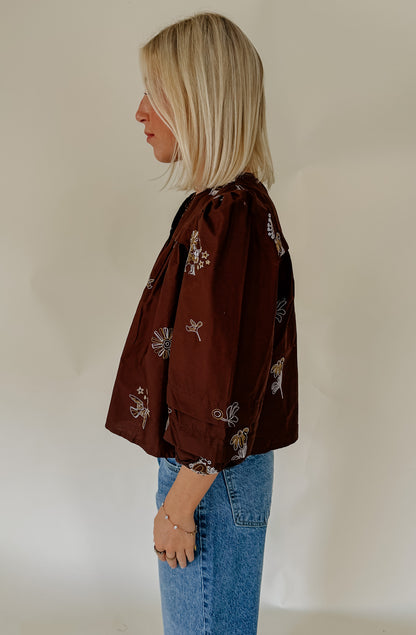 CIEBON LILLIAN EMBROIDERED BLOUSE