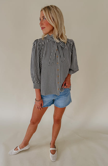 THE PENELOPE BOW BLOUSE