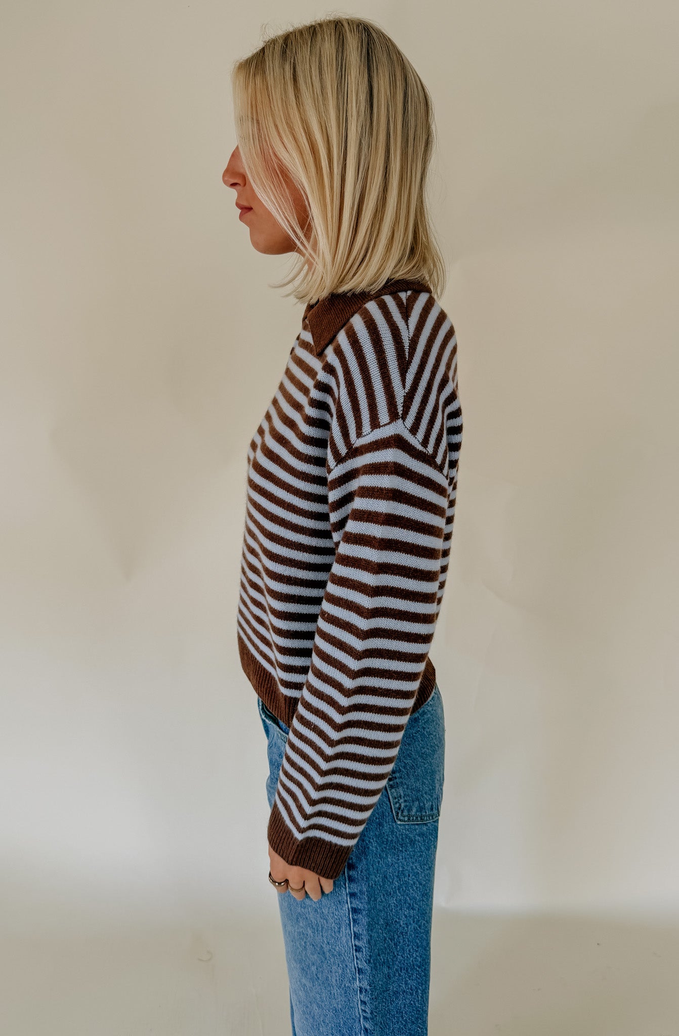MAKING IT EASY COLLARED SWEATER