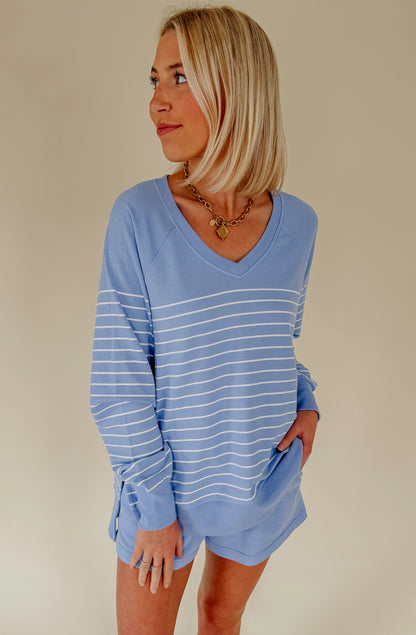 Z SUPPLY WEEKENDER STRIPE V NECK