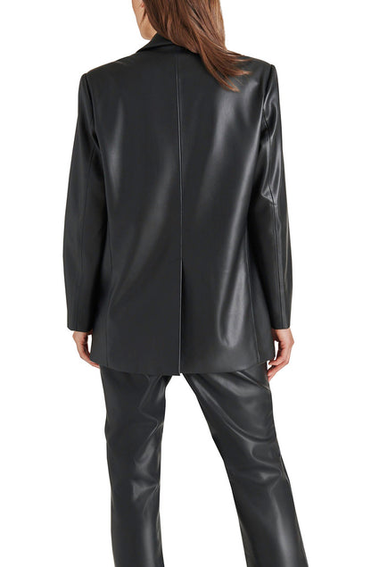 STEVE MADDEN IMAAN FAUX LEATHER BLAZER
