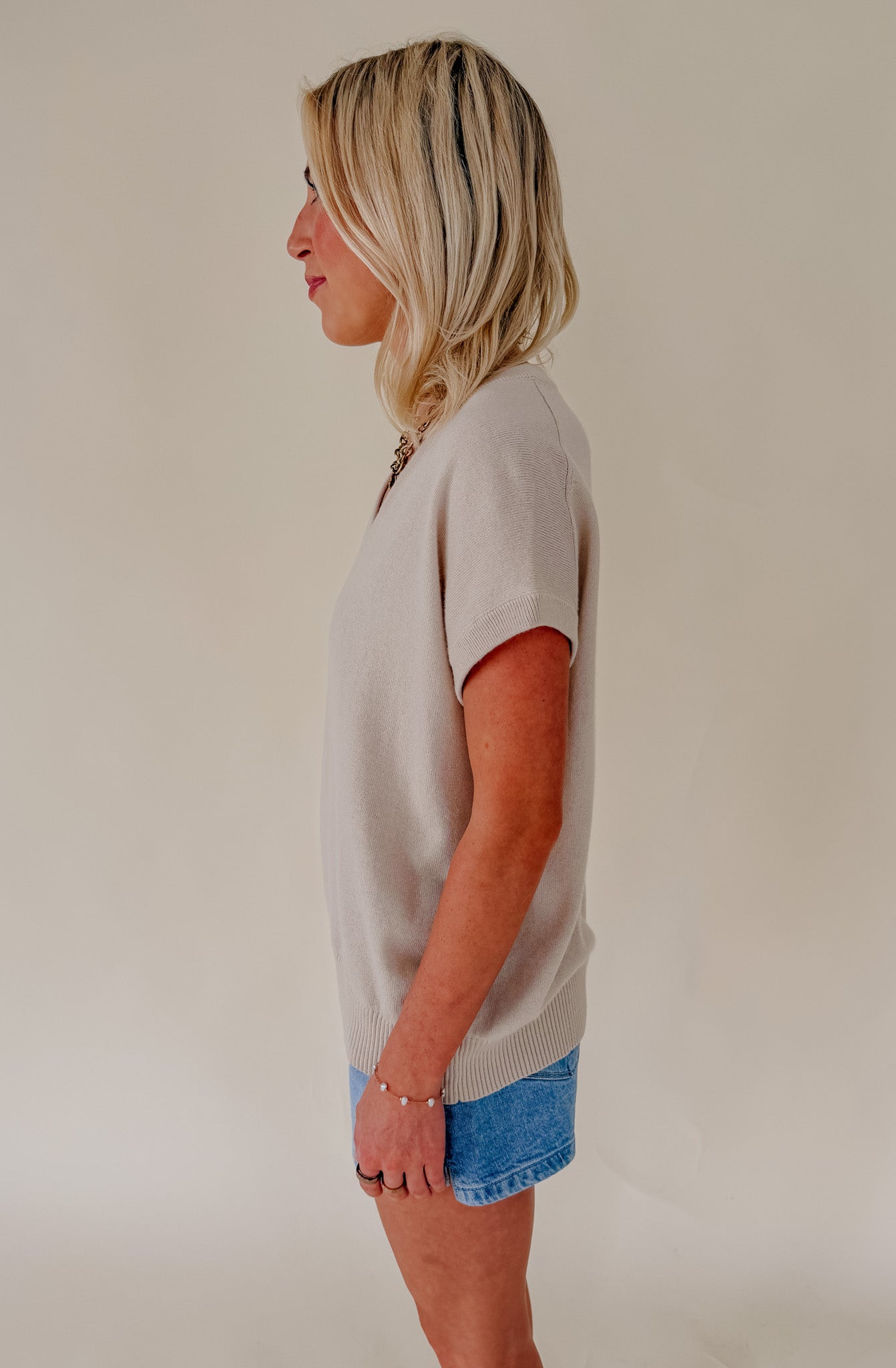 SOFTEST HOUR CASHMERE BLEND KNIT TEE