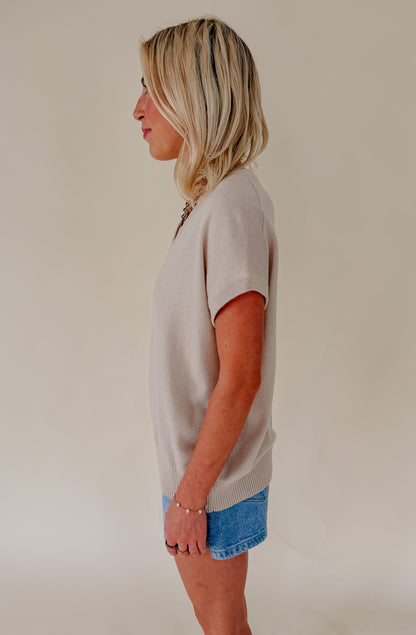 SOFTEST HOUR CASHMERE BLEND KNIT TEE