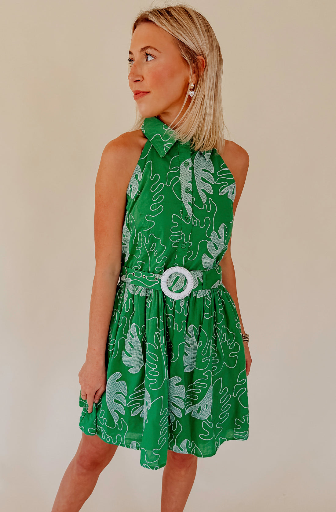 BOOK THE TRIP COLLARED DRESS