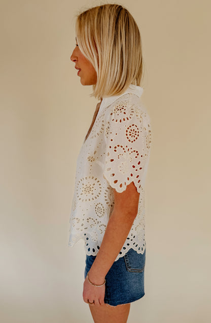 THE LACY EMBROIDERED BLOUSE