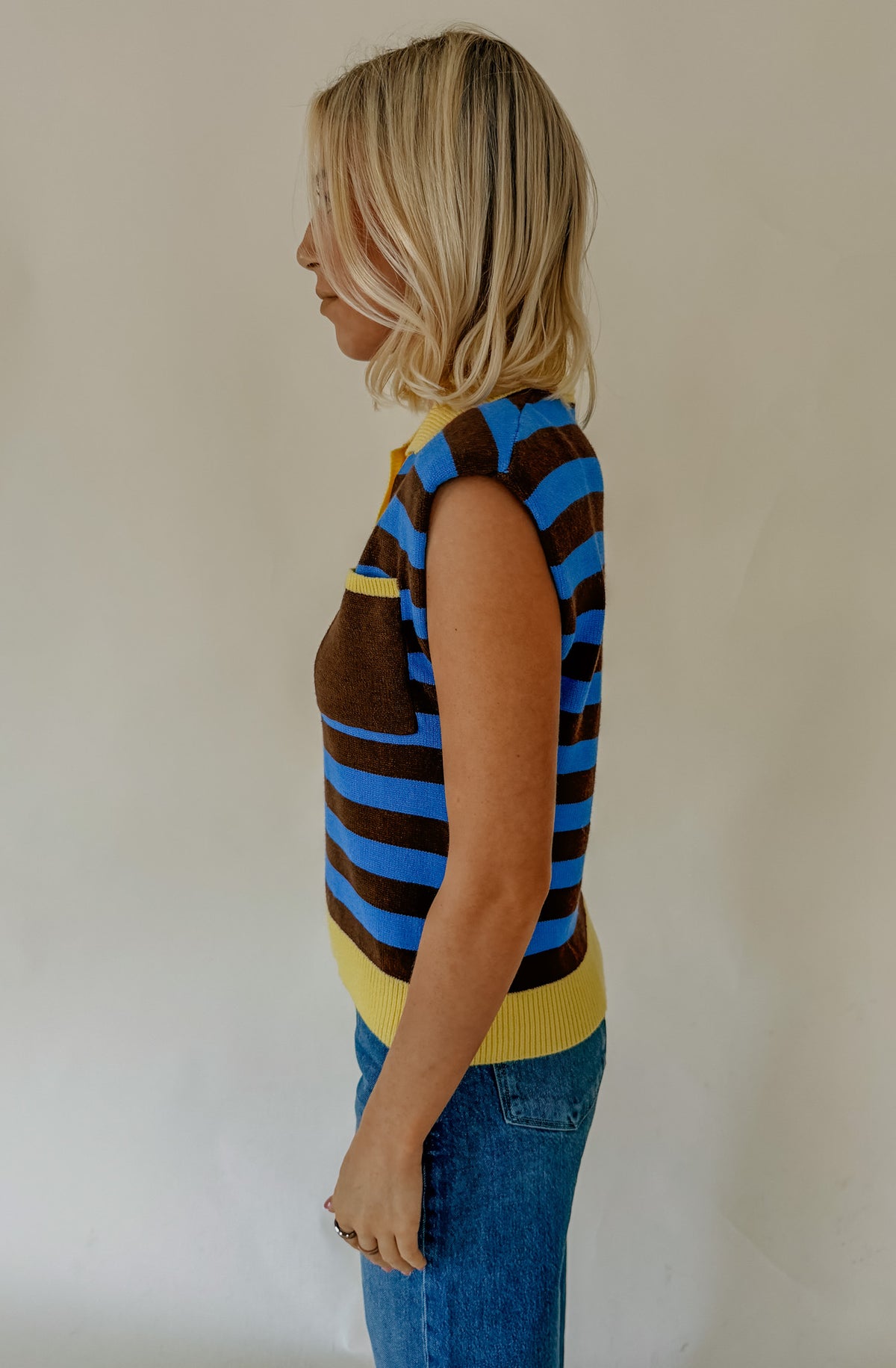 NOT YOUR AVERAGE STRIPED SWEATER TANK