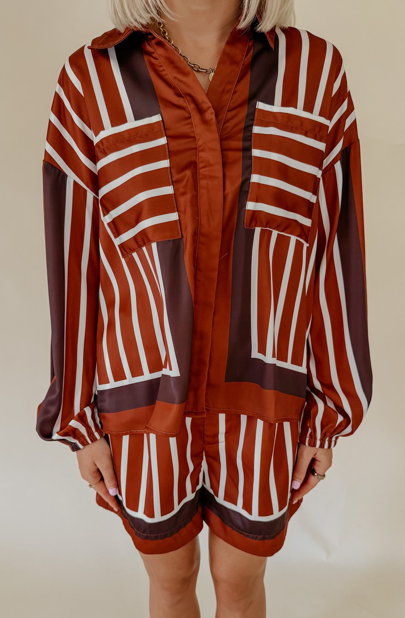 PATTERNS RELAXED BLOUSE