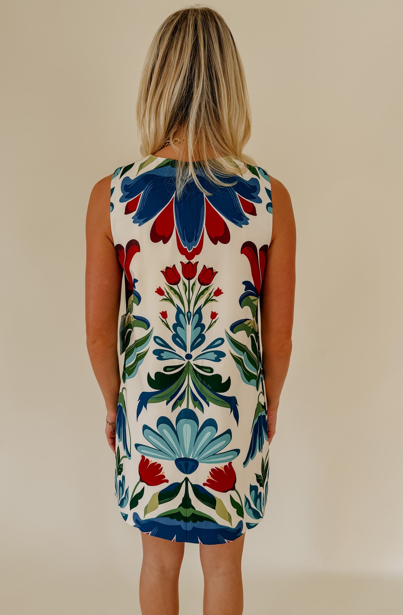 MESTIZA ORNAMENTED SHIFT DRESS
