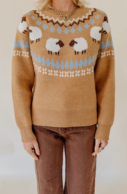 ENGLISH FACTORY SHEEP FAIR ISLE SWEATER