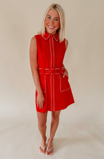 THE SCARLETT BELTED DRESS