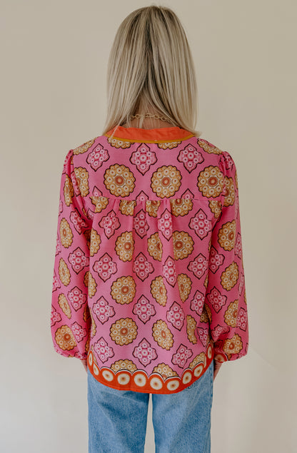 THE MARGEAUX PRINTED BLOUSE