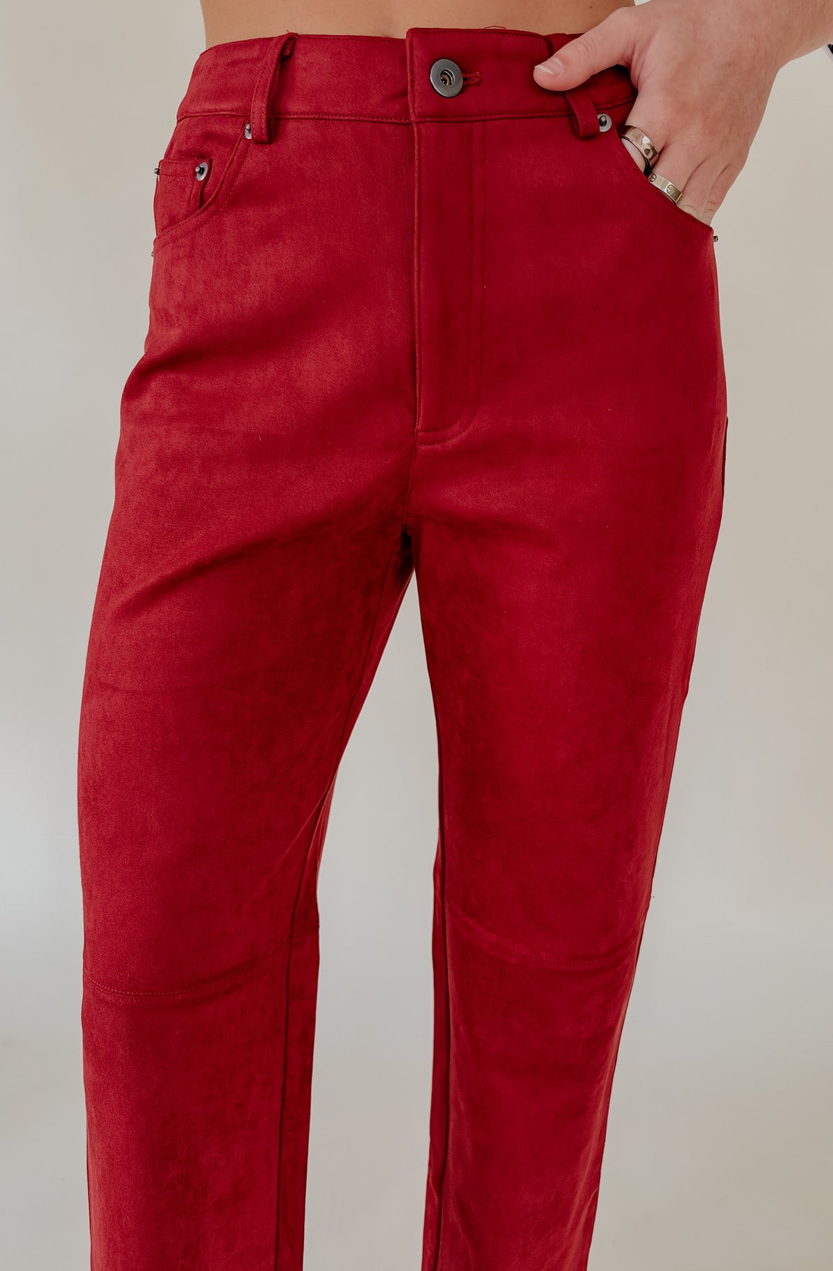 LUCY PARIS VEA FAUX SUEDE PANT