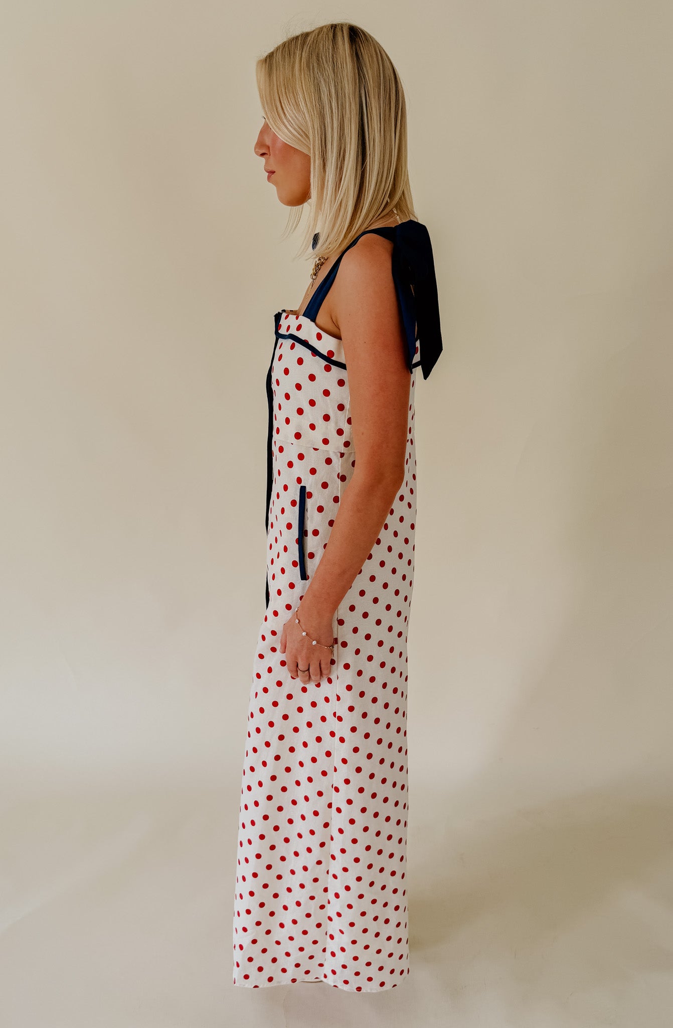 THE LILLIAN POLKA DOT MIDI DRESS