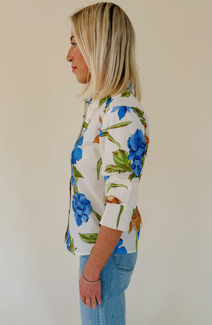 BUSINESS AS USUAL BUTTONED BLOUSE