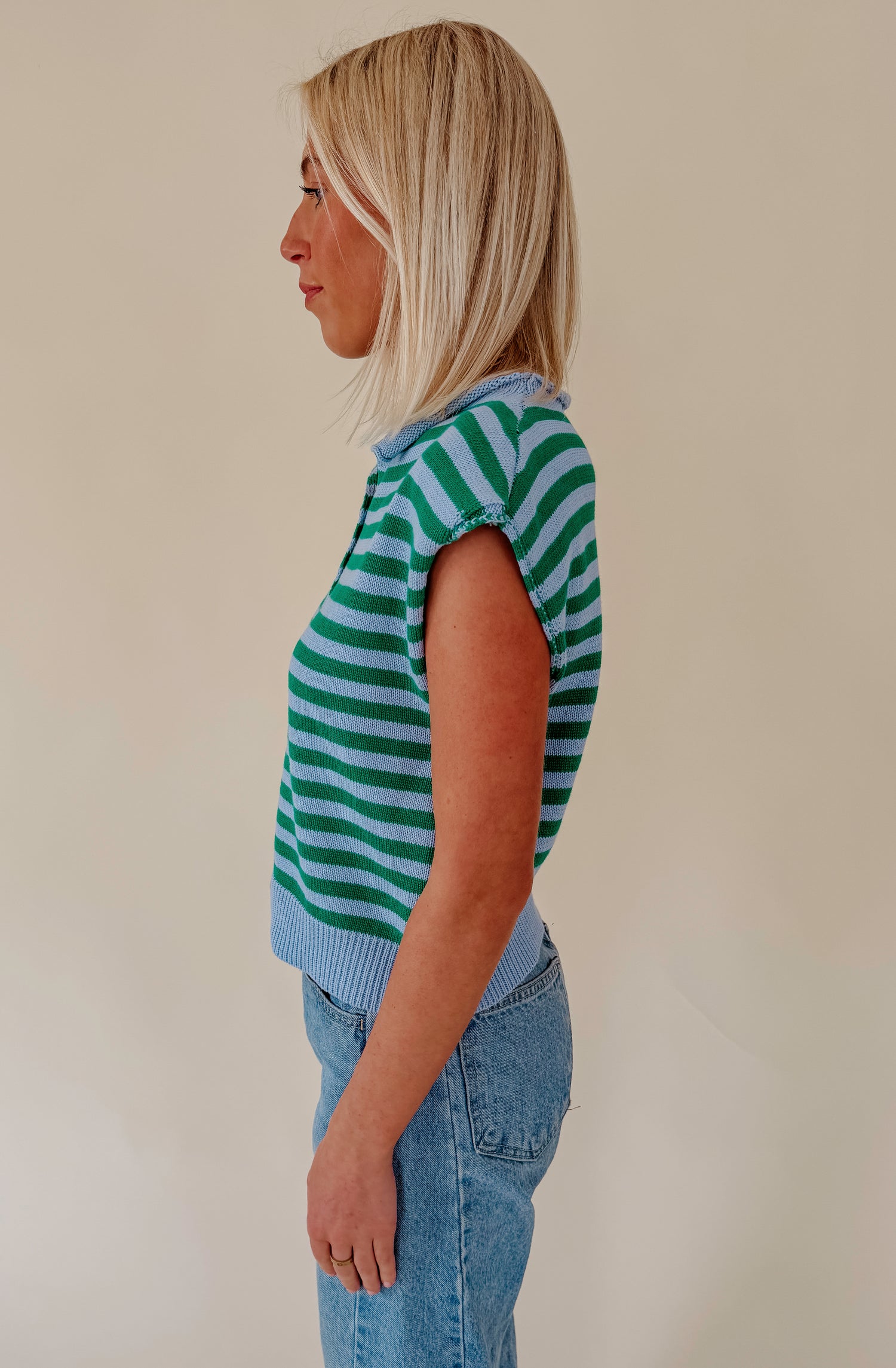 PERFECT COMBO BUTTONED SWEATER TANK