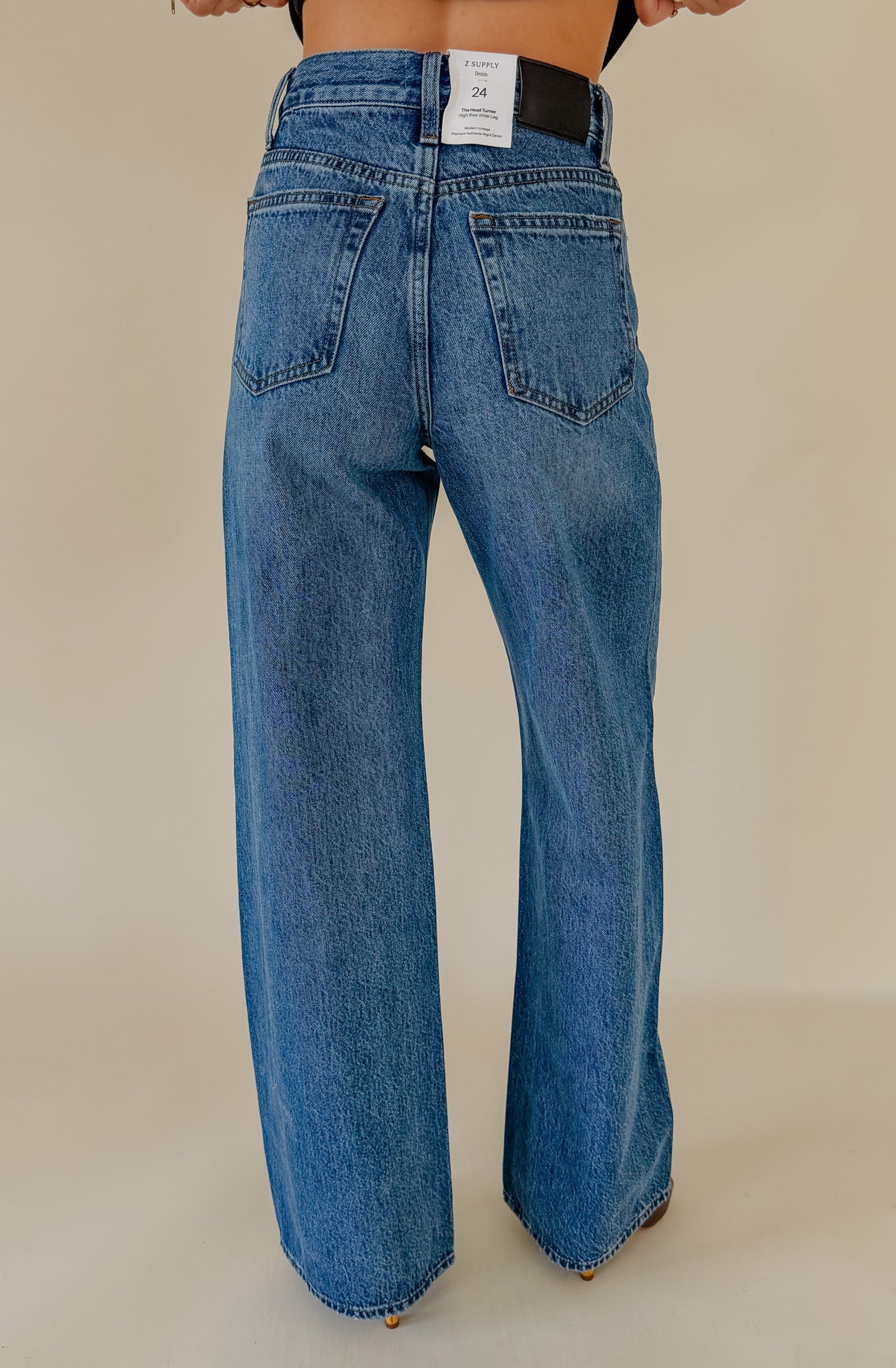 Z SUPPLY THE HEAD TURNER HIGH RISE WIDE LEG DENIM