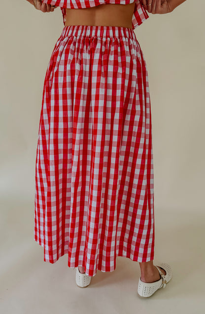 THE PLAID HABIT MIDI SKIRT