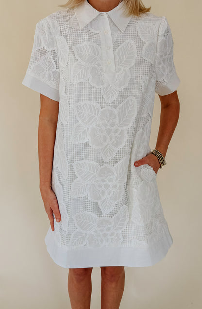 CALLS ME BACK SHIFT MINI DRESS