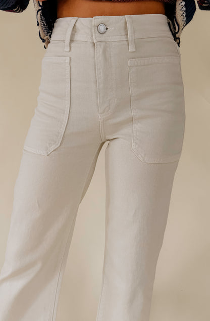 JUST BLACK HIGH RISE UTILITY WIDE LEG PANT