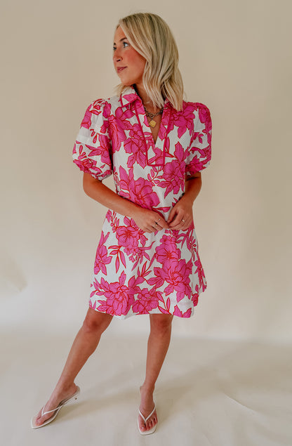PLANS MADE FLORAL MINI DRESS